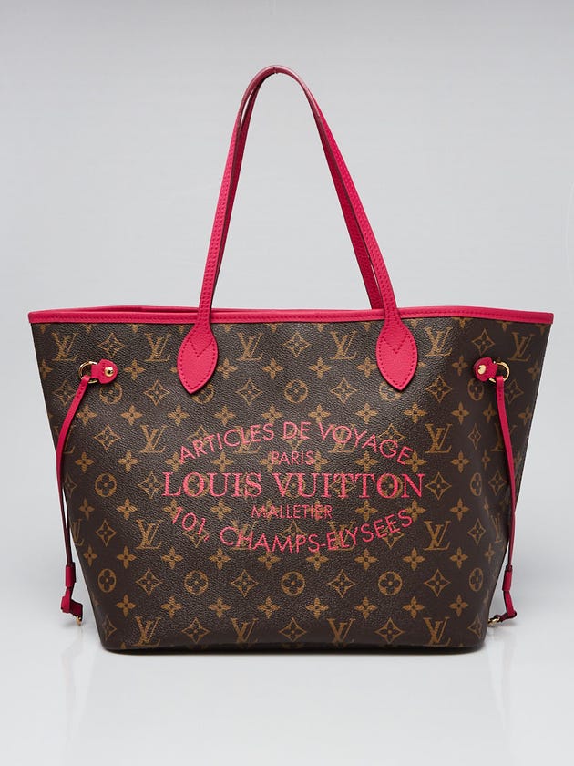 Louis Vuitton Limited Edition Fuchsia Monogram Ikat Neverfull MM Bag