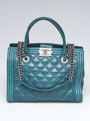 Chanel // Blue Quilted XL Boy Bag – VSP Consignment