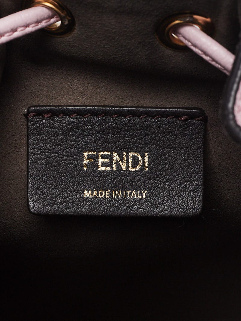 Fendi Pink Leather Mon Tresor Mini Bucket Bag 8BS010