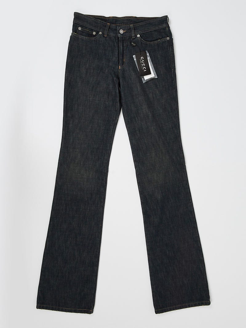 Gucci Indigo Blue Denim Flared Jeans Size 6/40 - Yoogi's Closet