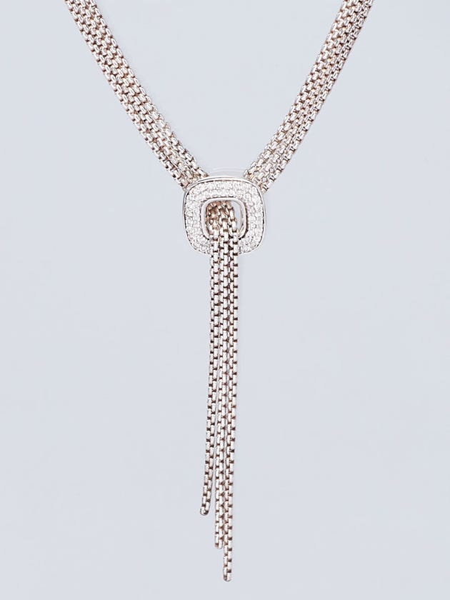 David Yurman Sterling Silver and Diamonds Multi-Strand Lariat Necklace