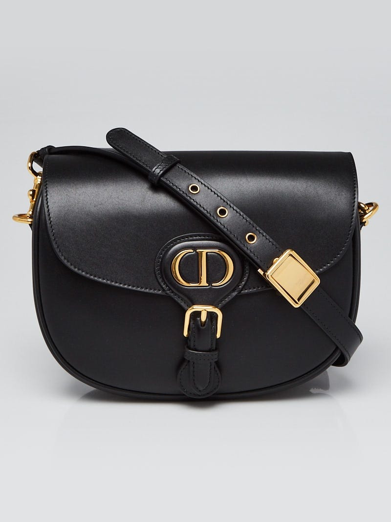 Christian Dior Black Calfskin Leather Medium Dior Bobby Bag