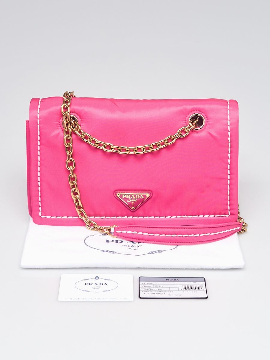 Prada Saffiano Pattina Flap Bag - Pink Crossbody Bags, Handbags