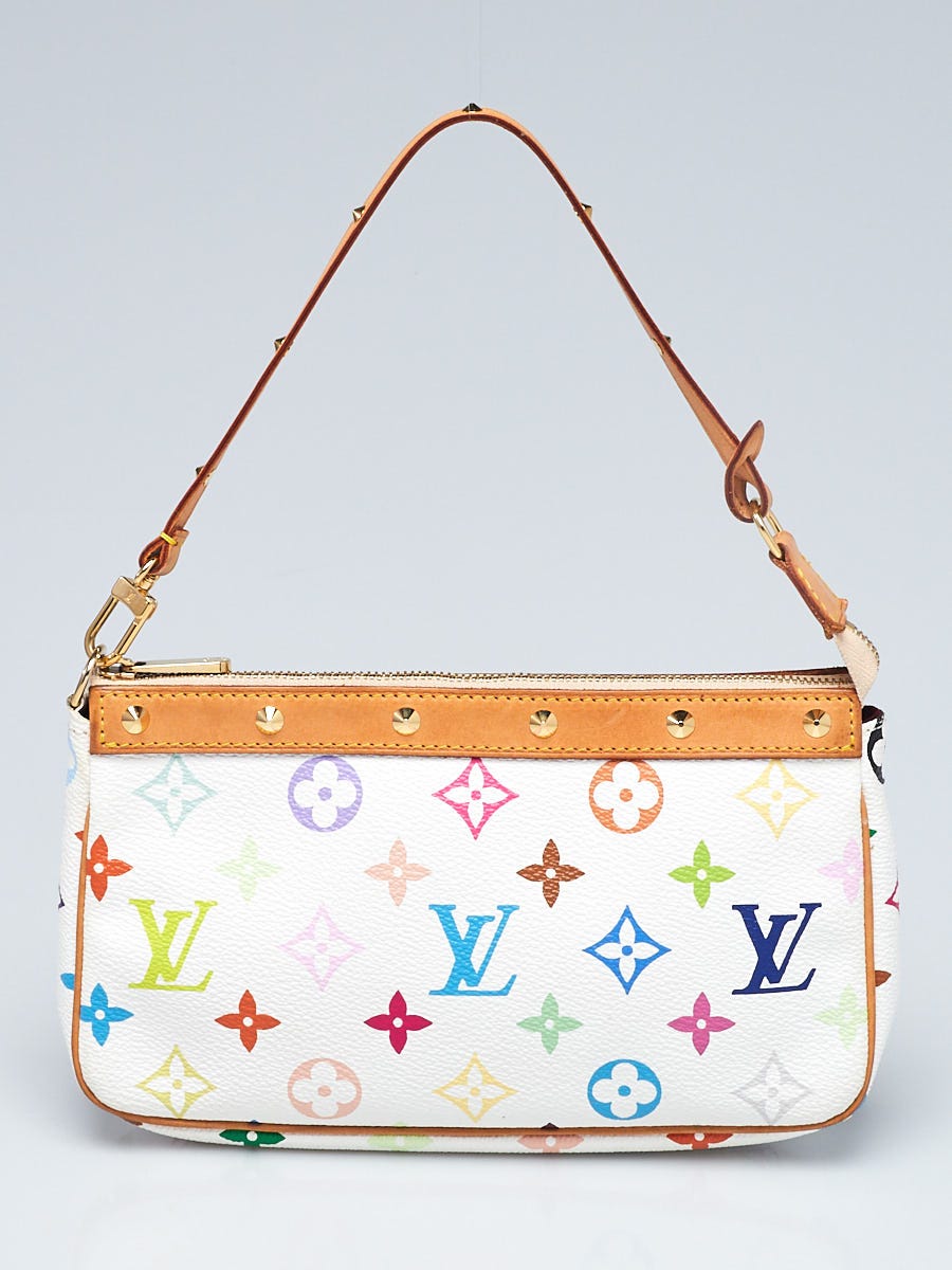 Louis Vuitton White Monogram Multicolore Cosmetic Pouch - Yoogi's