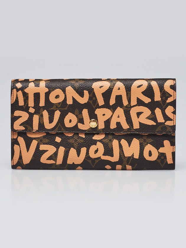 Louis Vuitton Limited Edition Beige Graffiti Stephen Sprouse Pochette Porte Monnaie Wallet