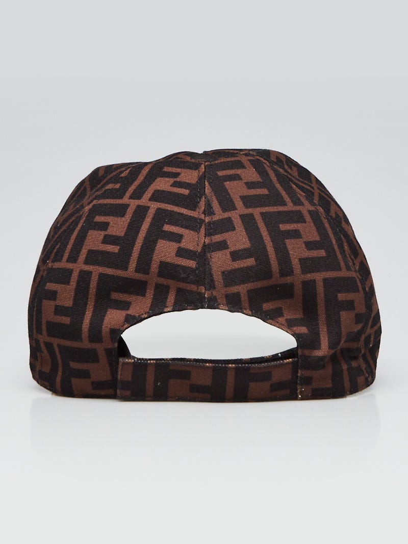 FENDI ブラウン フライトキャップ TU Fendi Brown/Black Monogram Canvas Baseball Hat | Yoogi's Closet