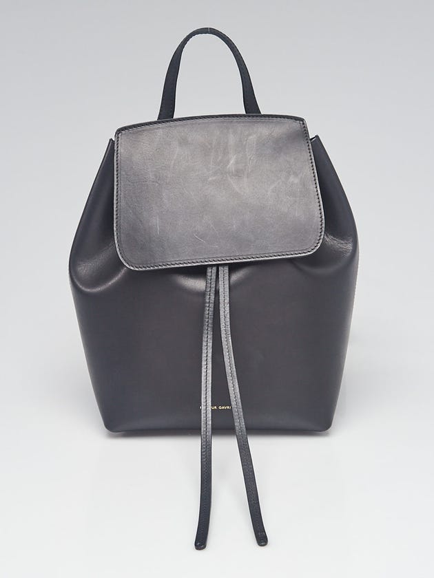 Mansur Gavriel Black Leather Mini Backpack Bag