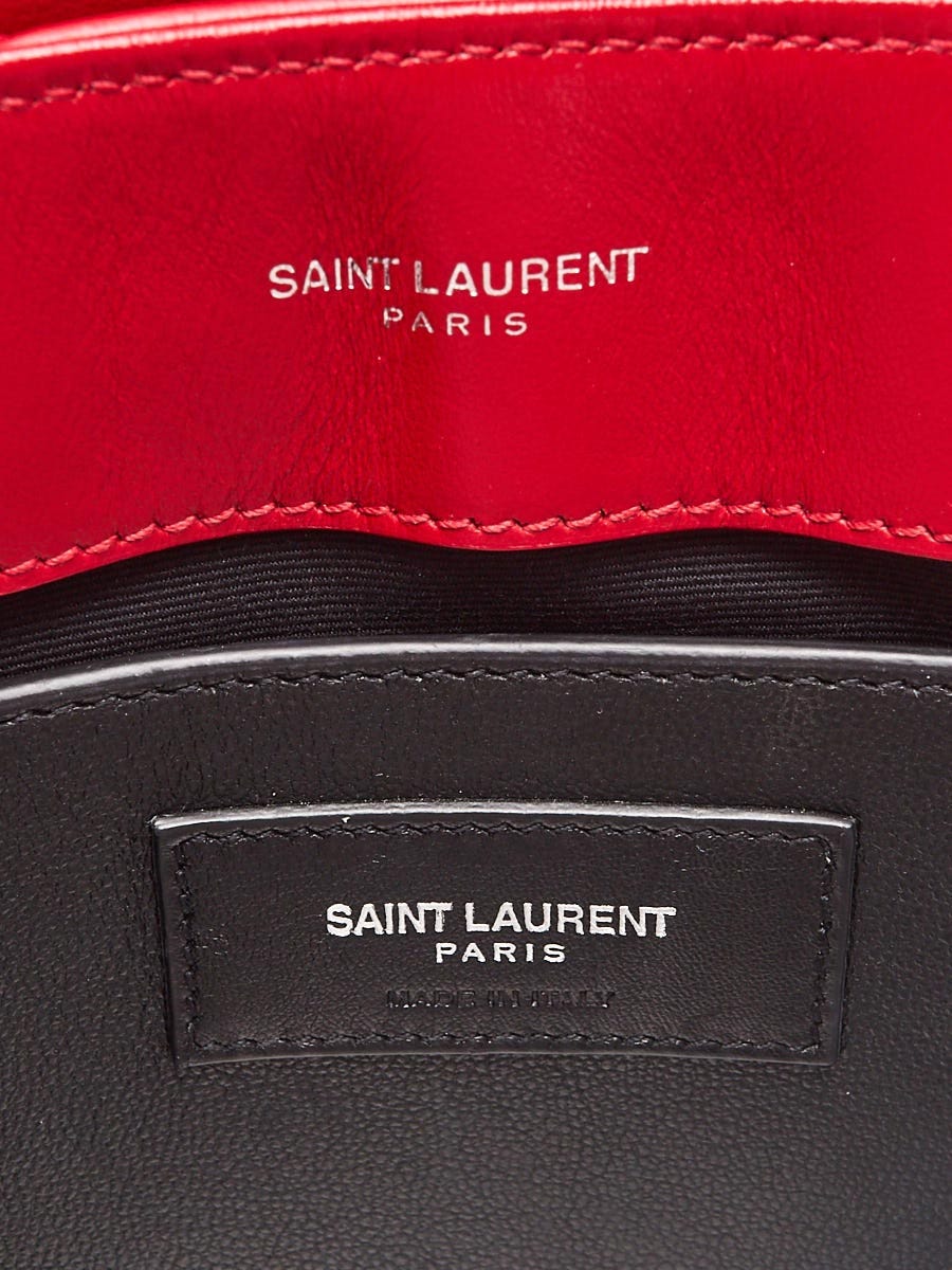 Yves Saint Laurent Red Quilted Leather Small LouLou Bag