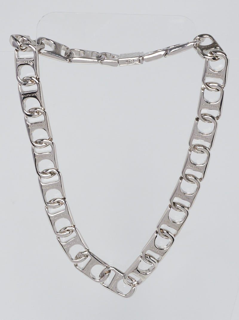 Louis Vuitton Palladium Plated Chain Necklace - Yoogi's Closet