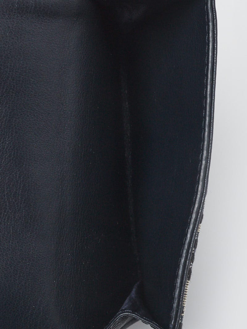 Christian Dior Indigo Oblique Canvas Saddle Card Holder Wallet