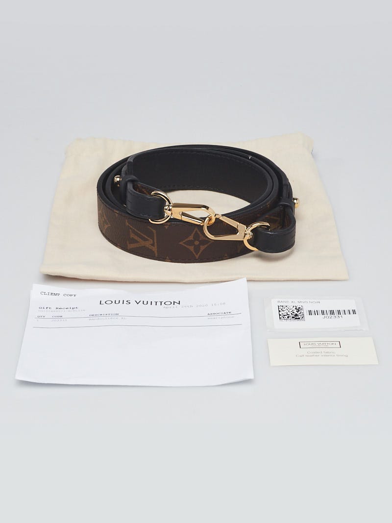 Louis Vuitton Black Monogram Canvas Bandouliere Shoulder Strap XL