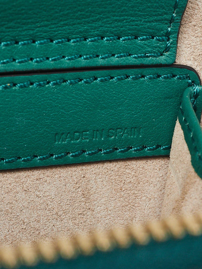 Chloe Woodsy Green Crocodile-Embossed Mini Vanity C Bag