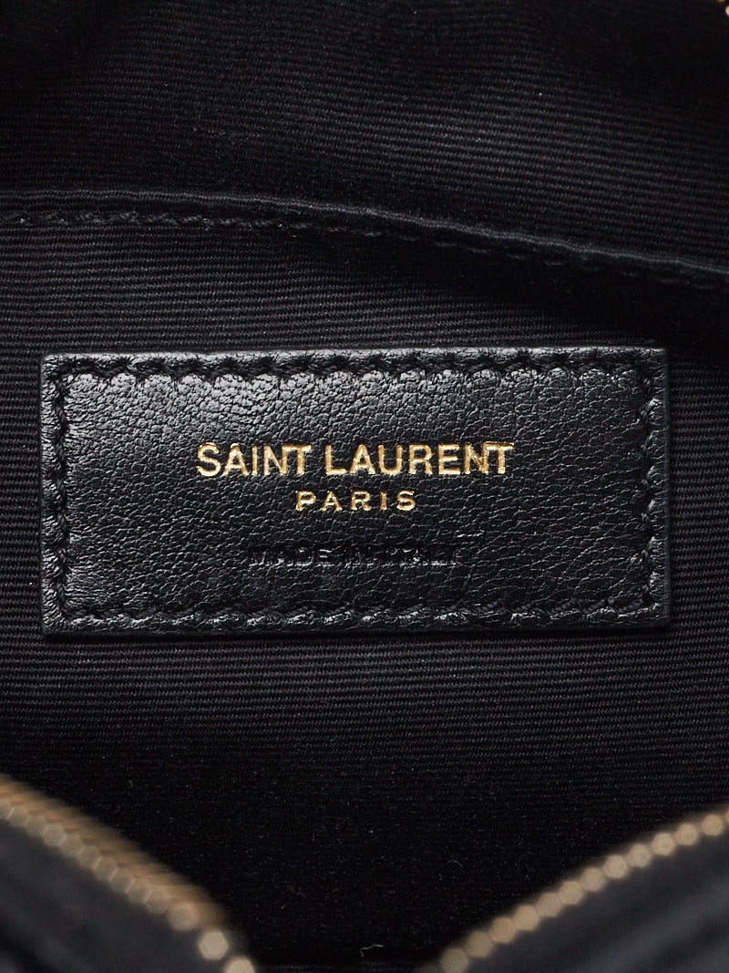 Yves Saint Laurent Black Chevron Quilted Leather Lou Belt Bag - Yoogi's  Closet