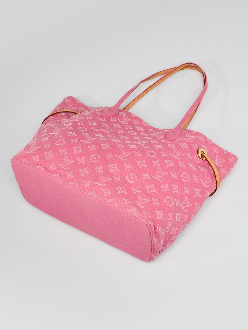 Neverfull tote Louis Vuitton Pink in Denim - Jeans - 28743278