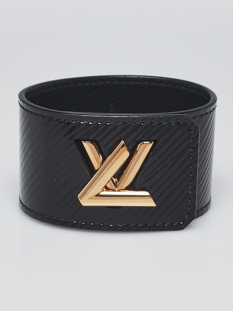 Louis Vuitton black leather bracelet