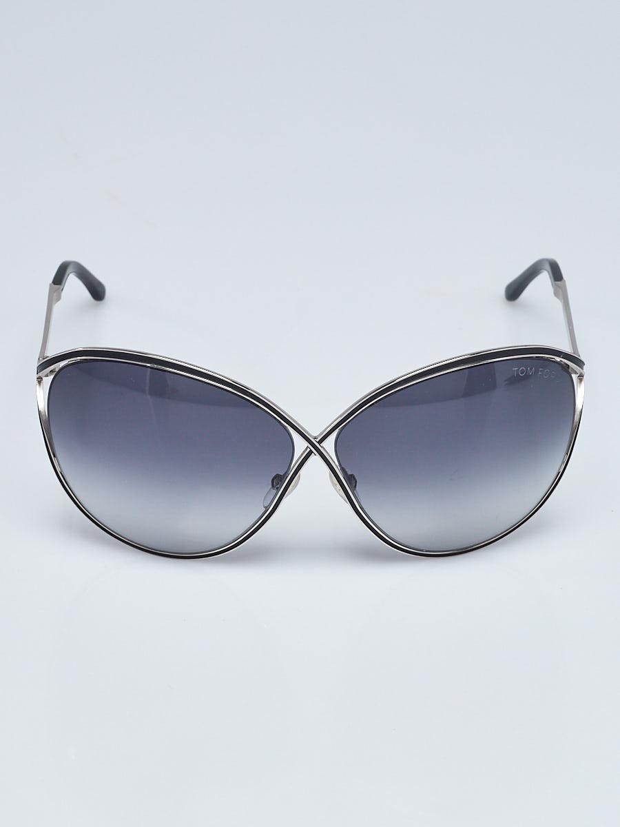 Tom Ford Silver Frame Gradient Tint Sienna Sunglasses - Yoogi's Closet