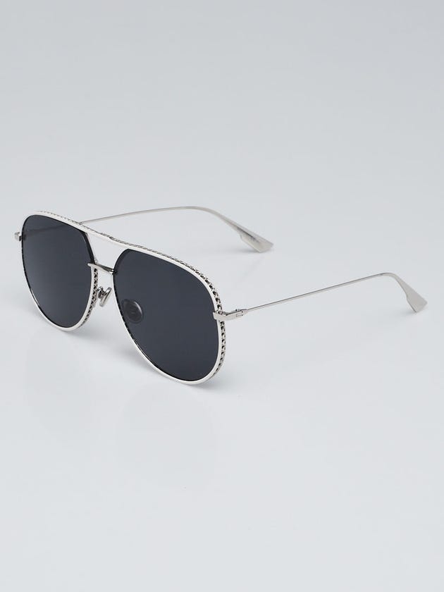 Christian Dior Silvertone Metal Frame Tinted Lenses DiorByDior Sunglasses
