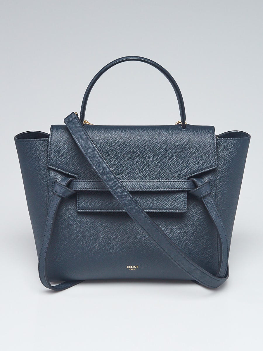 Céline Celine Belt Micro bag Dark blue Leather ref.524185 - Joli Closet