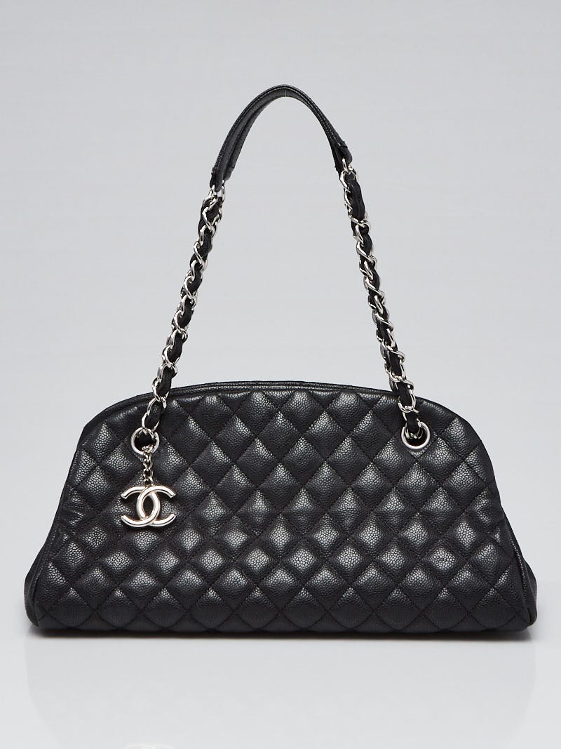 Chanel Black Caviar Leather Bowling Bag  Leather bowling bag, Bowling bags,  Black caviar