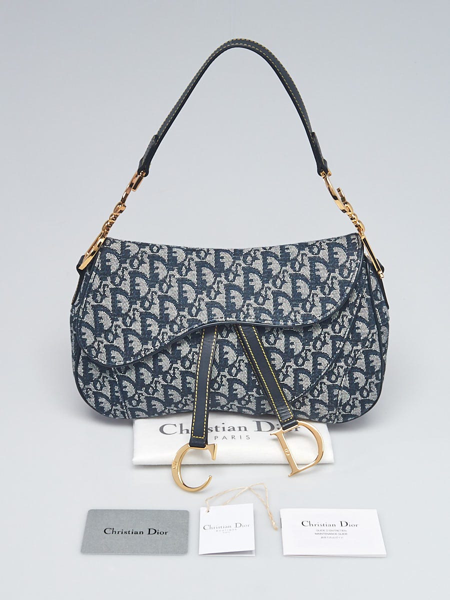 Essentials Oblique Embroidery Saddle Bag