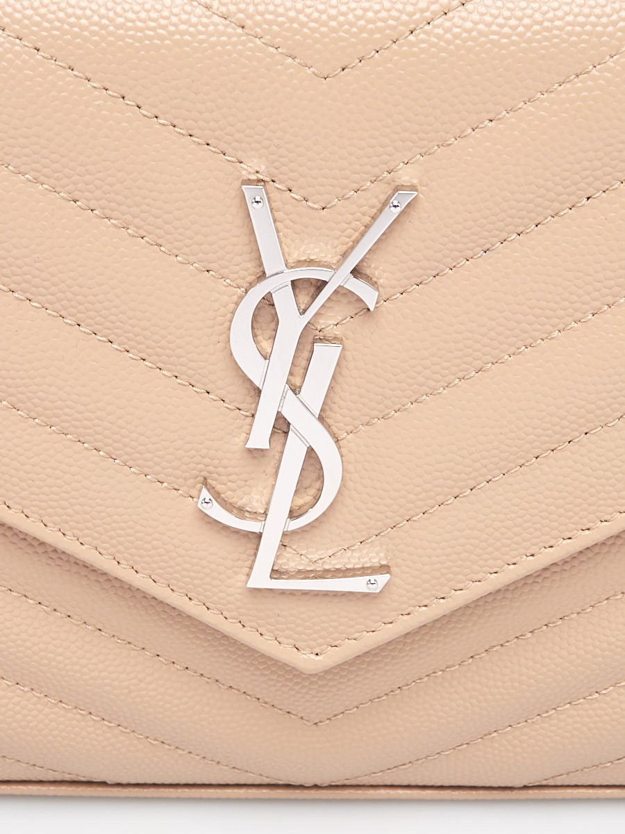 Yves Saint Laurent YSL - Classic Card Holder Beige Gold on Designer Wardrobe