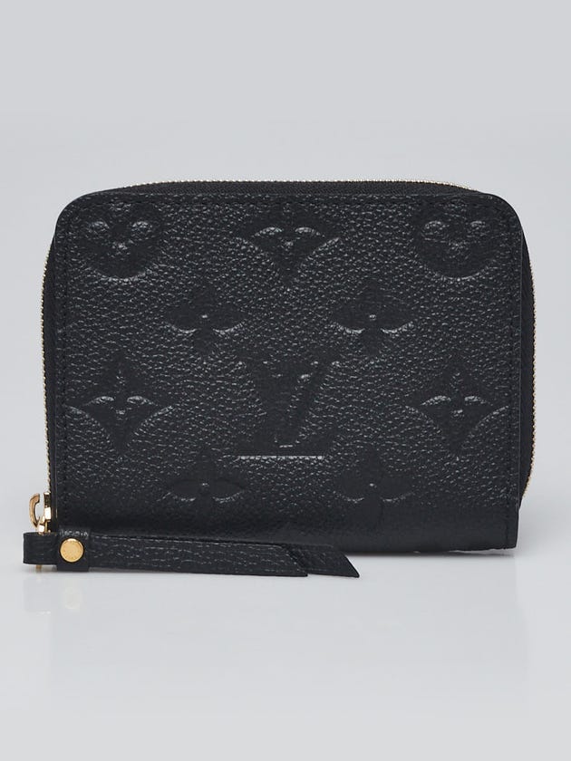 Louis Vuitton Noir Monogram Empreinte Leather Zippy Coin Purse