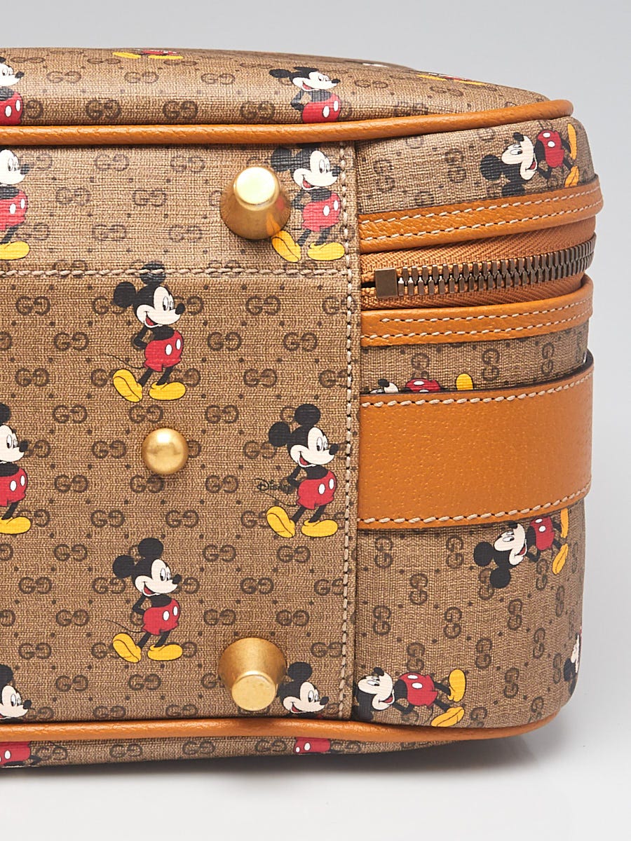 Gucci X Disney Beige GG/Mickey Print Soft Side Suitcase - Yoogi's Closet