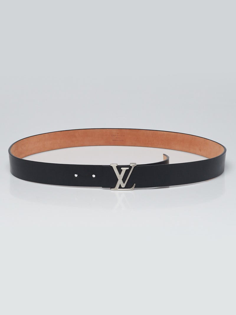 LOUIS VUITTON Alligator LV Initiales Belt 95 38 Black 1168738