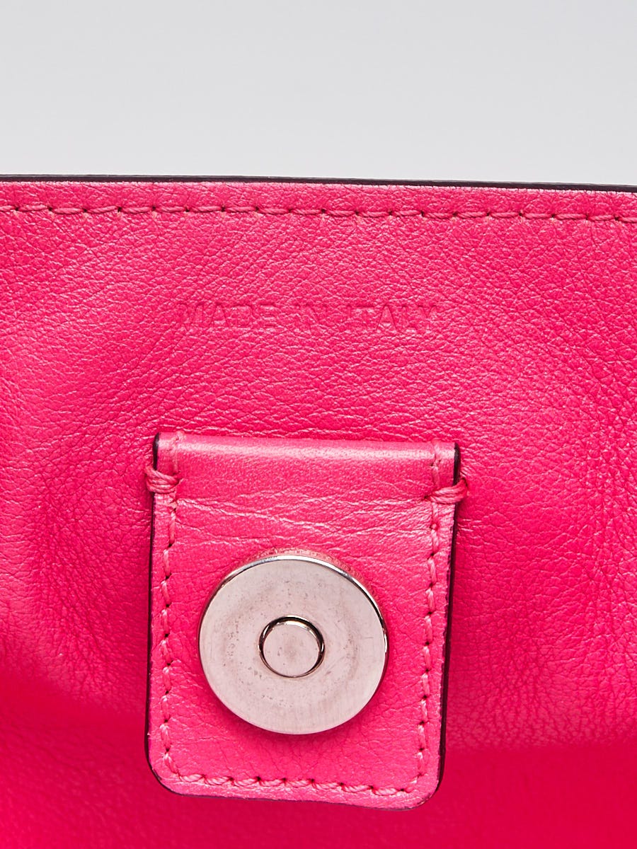 Christian Dior Orange/Pink Leather Medium Diorissimo Tote Bag