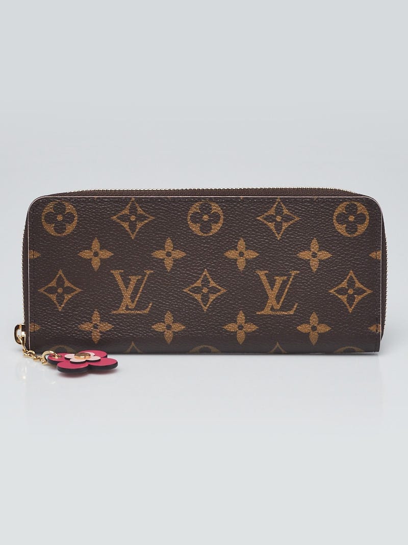 Louis Vuitton Monogram Canvas Flower Charm Clemence Wallet - Yoogi's Closet