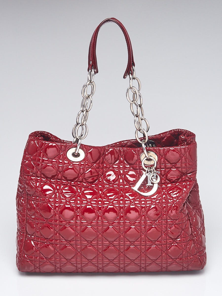 Large Shopping Bag - Red Patent