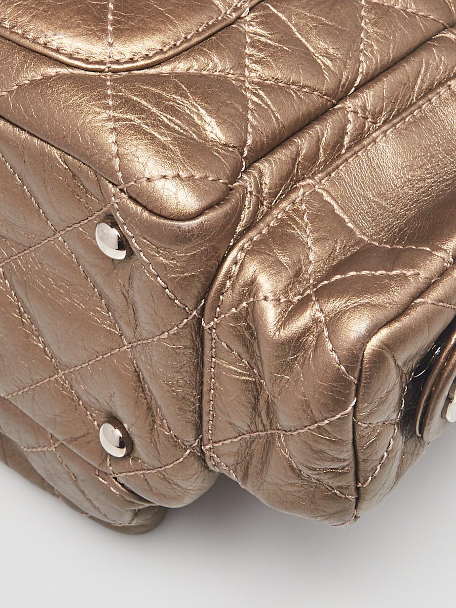 Chanel Cambon Reporter collection in khaki quilted leather ref