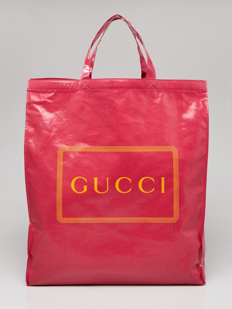 Gucci Pink/Orange Coated Canvas Montecarlo Tote Bag Closet