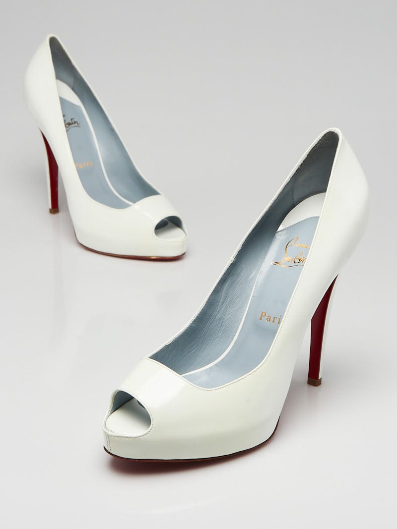 Christian louboutin discount bridal peep toe