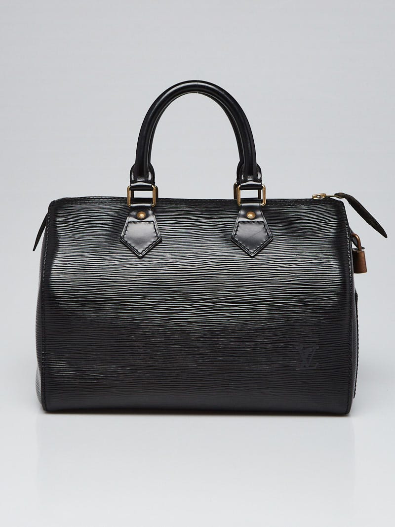 Louis Vuitton Black Epi Leather Speedy 25 Bag w/Shoulder Strap - Yoogi's  Closet