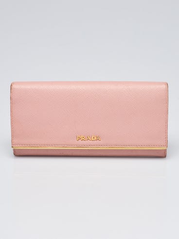 Prada Orchidea Saffiano Metal Leather Continental Wallet 1MH132