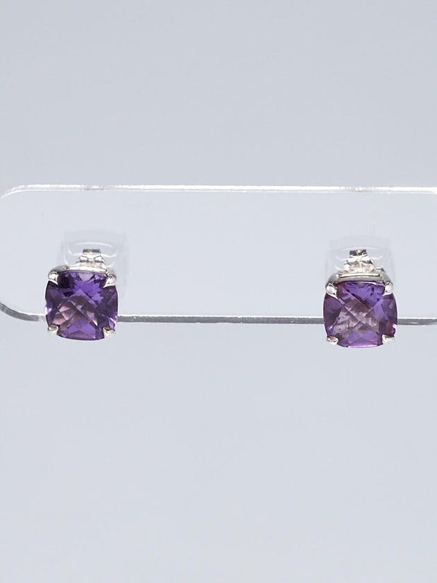 Tiffany & Co. Sterling Silver and Amethyst Sparklers Stud Earrings