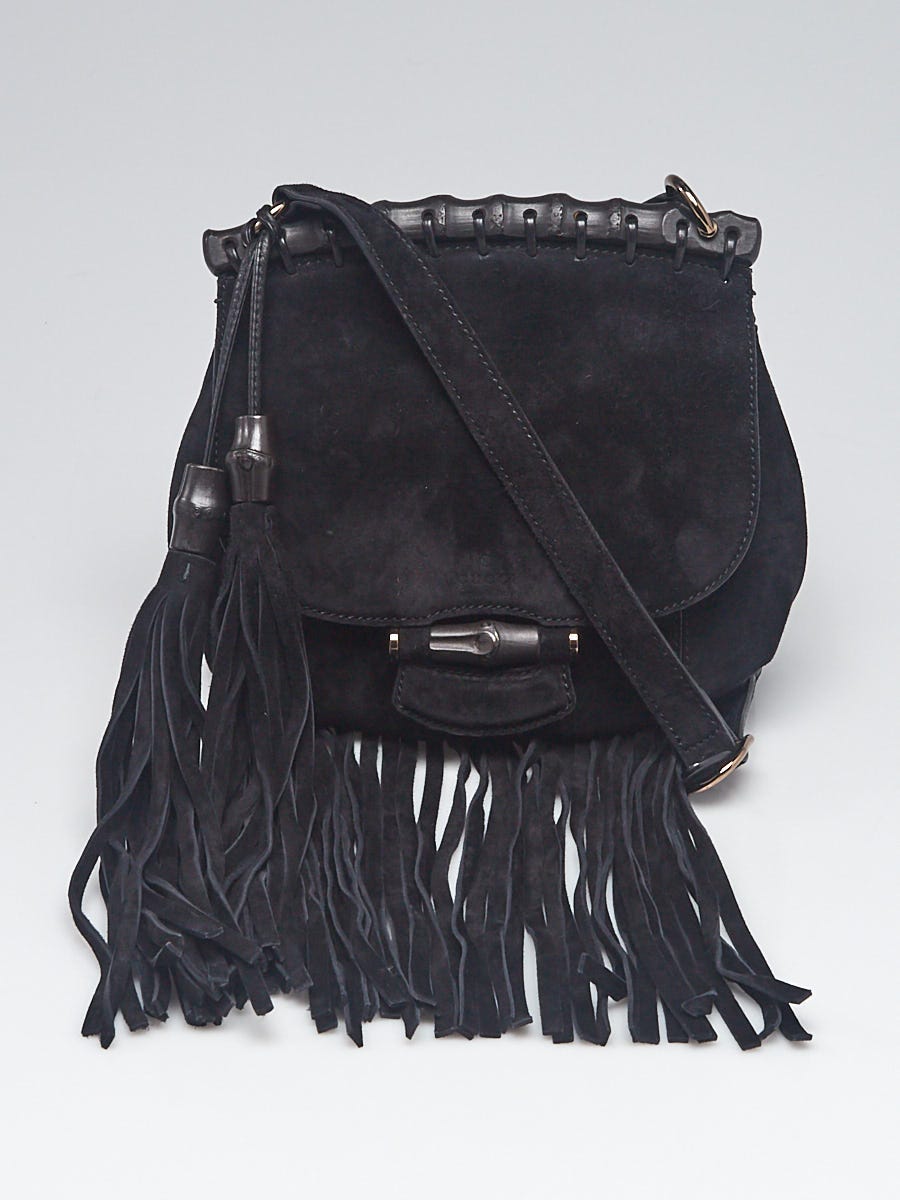 Yves Saint Laurent Black Leather Trois Clous Fringe Top Handle Tote Bag -  Yoogi's Closet
