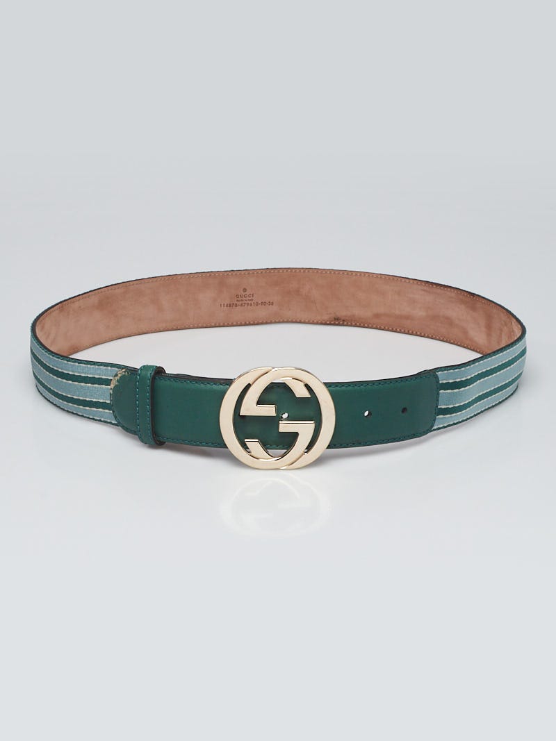 Gucci Belt with Interlocking G Buckle in Blue