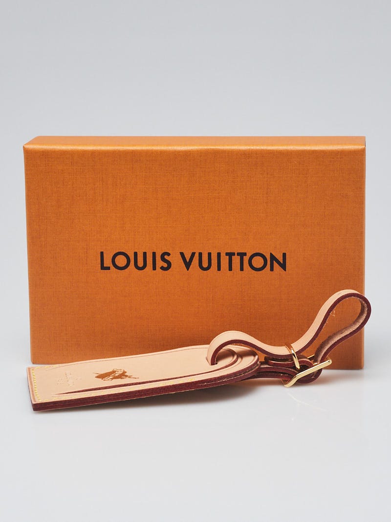 Louis Vuitton Natural Cowhide Leather Heart Stamped Luggage Tag