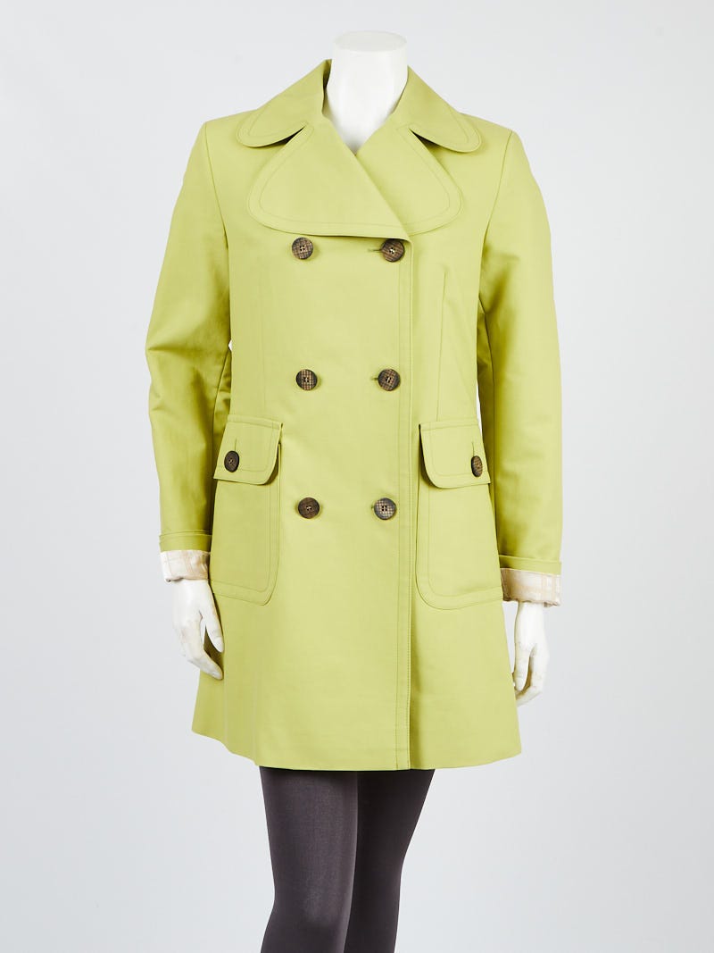 lime green pea coat