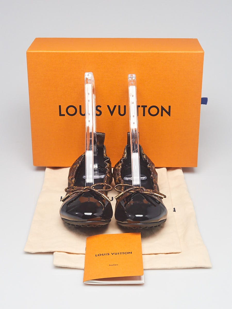 Louis Vuitton Monogram Canvas Cap Toe Flirty Ballerina Flats Size 9/39.5 -  Yoogi's Closet