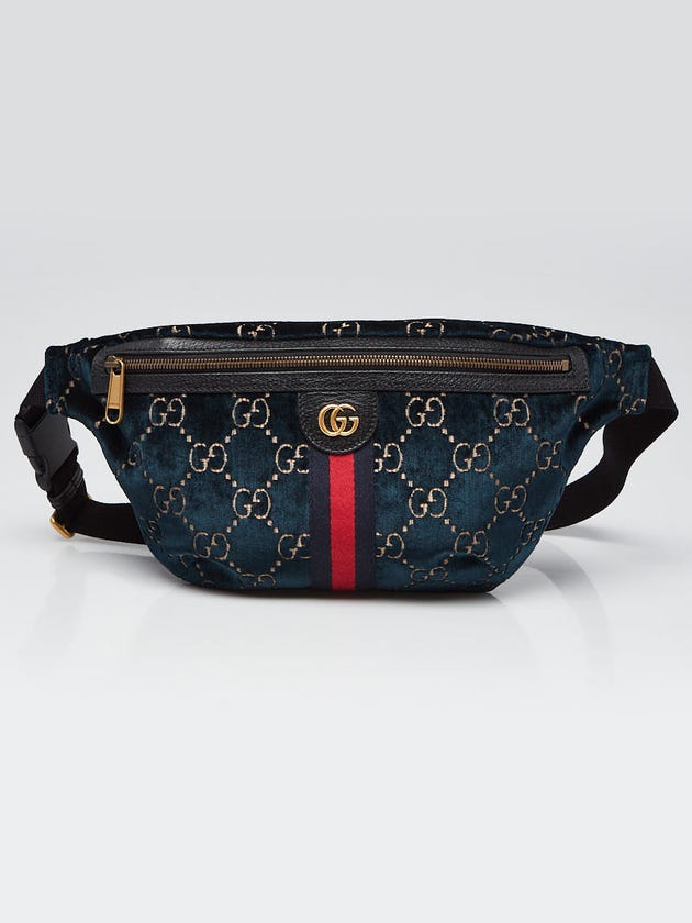 Gucci blue velvet belt bag Clearance