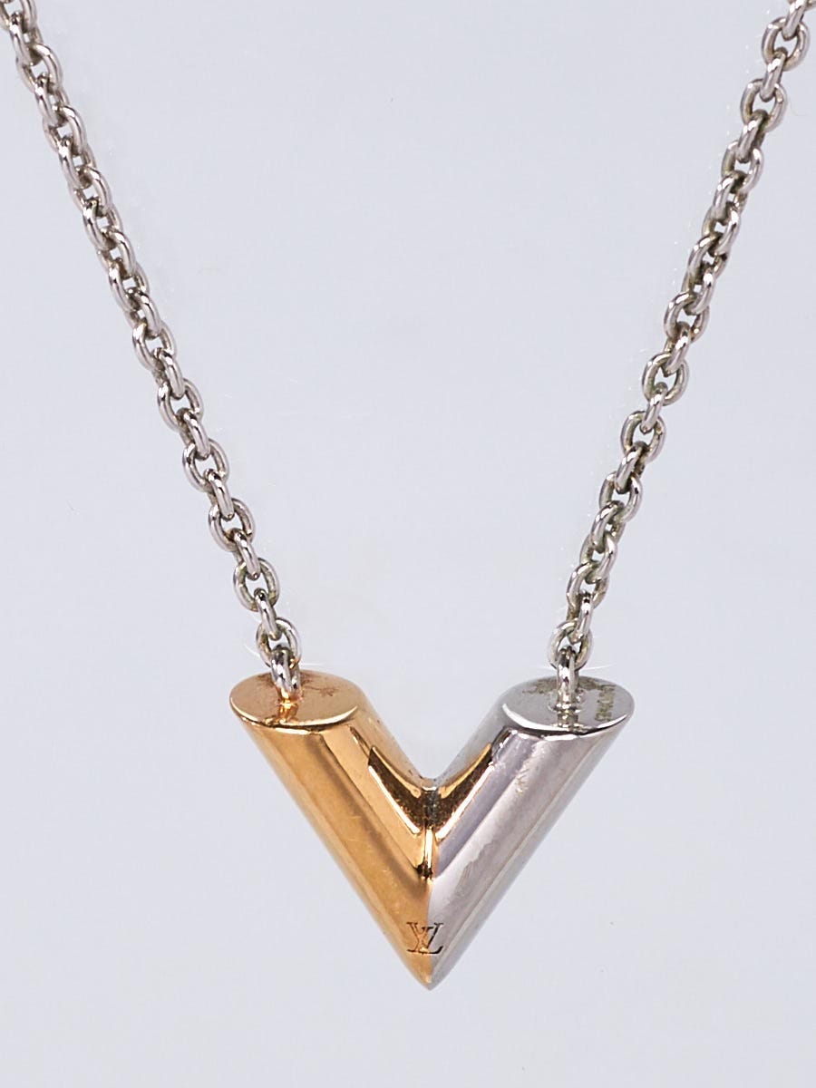 Louis Vuitton Essential V Gold Necklace – STYLISHTOP