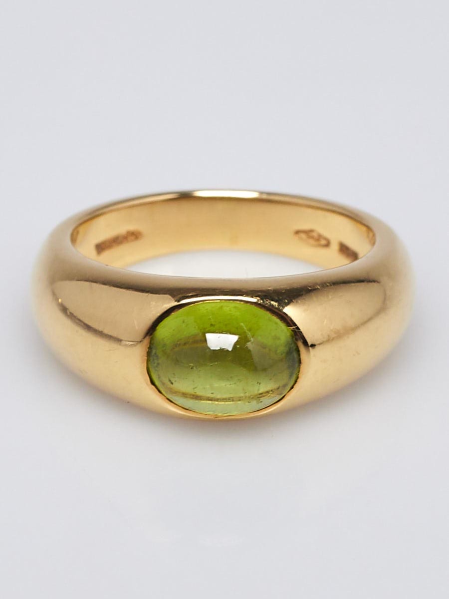 Co. 18k Yellow Gold and Peridot Ring 