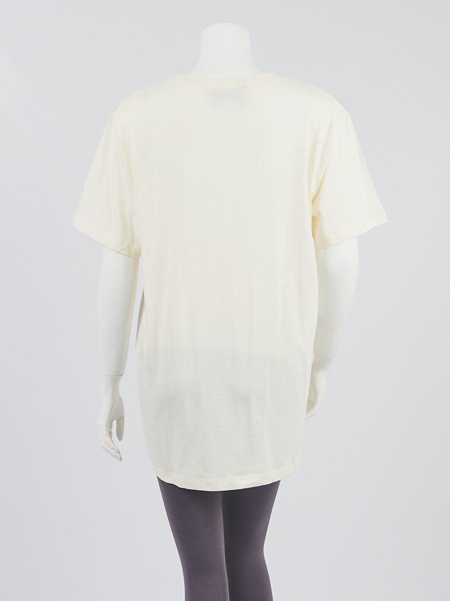 Gucci Ivory Cotton Guccy Internaive XXV T-Shirt Size M