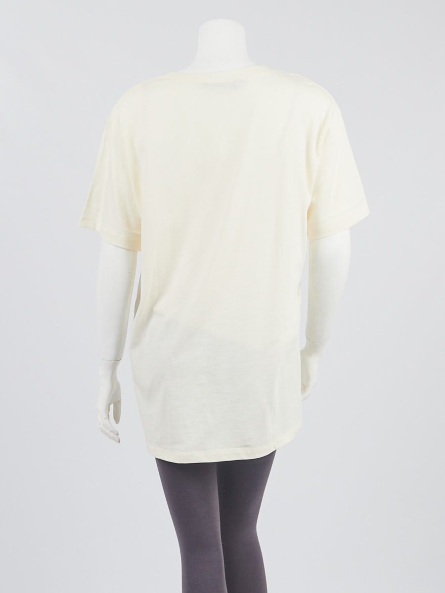 Gucci Ivory Cotton Guccy Internaive XXV T-Shirt Size M