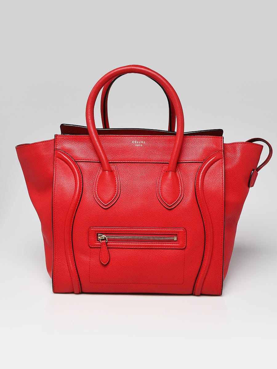 Celine Drummed Leather Micro Luggage Bag Black main image 1