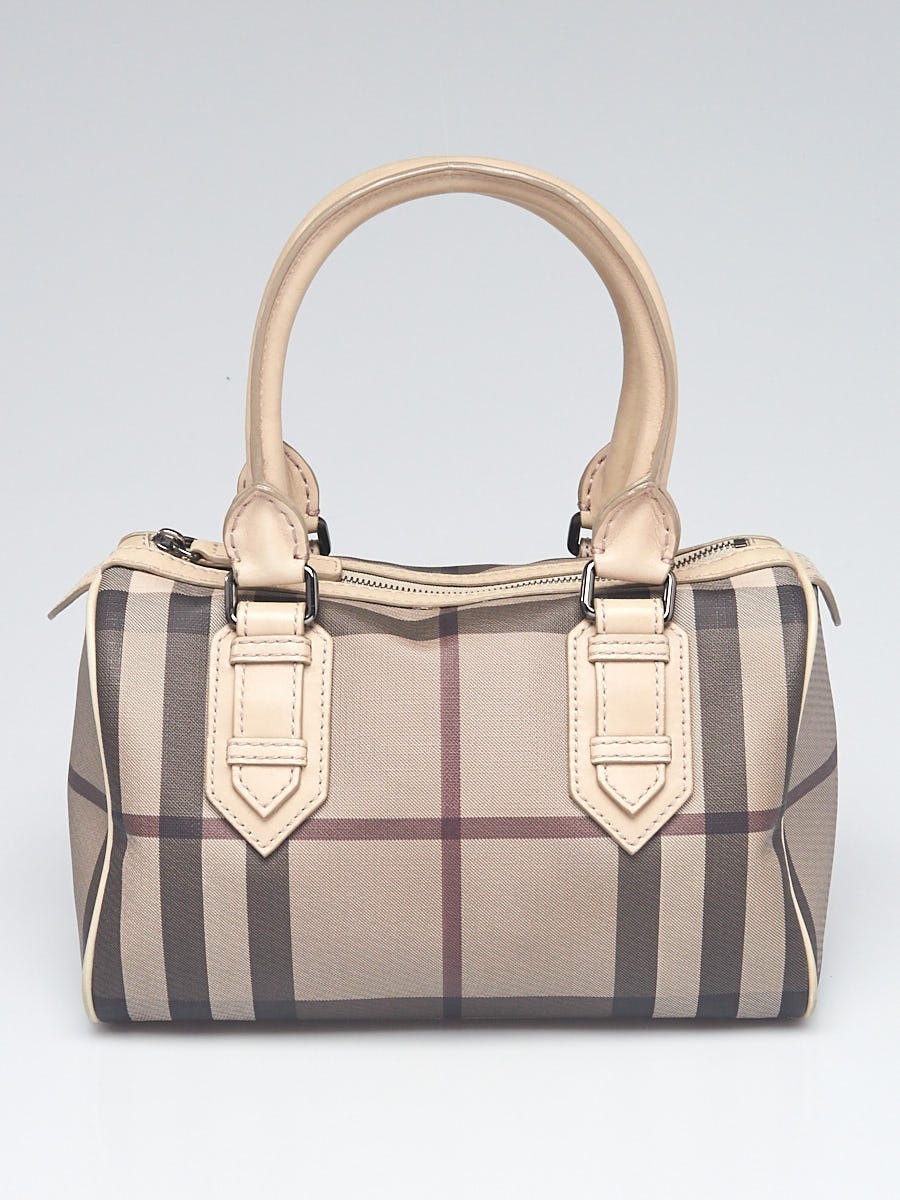 Burberry Smoked Check Coated Canvas Bowling Bag | Yoogi's Closet