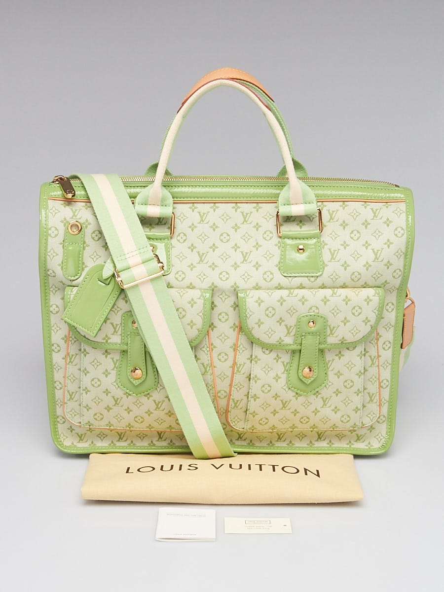 Louis Vuitton Green Monogram Mini Lin Denim Canvas Mary Kate 2LV73K